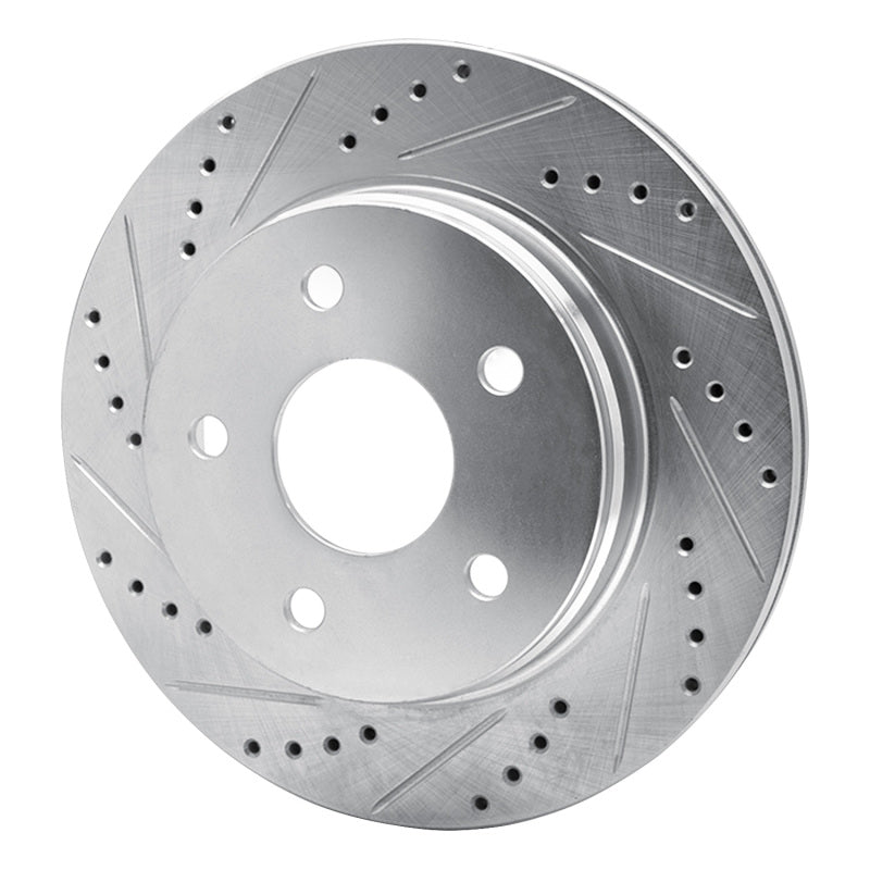 R1 Concepts R1 02-24 Dodge Ram 1500 Front Left Drilled & Slotted Silver Brake Rotor
