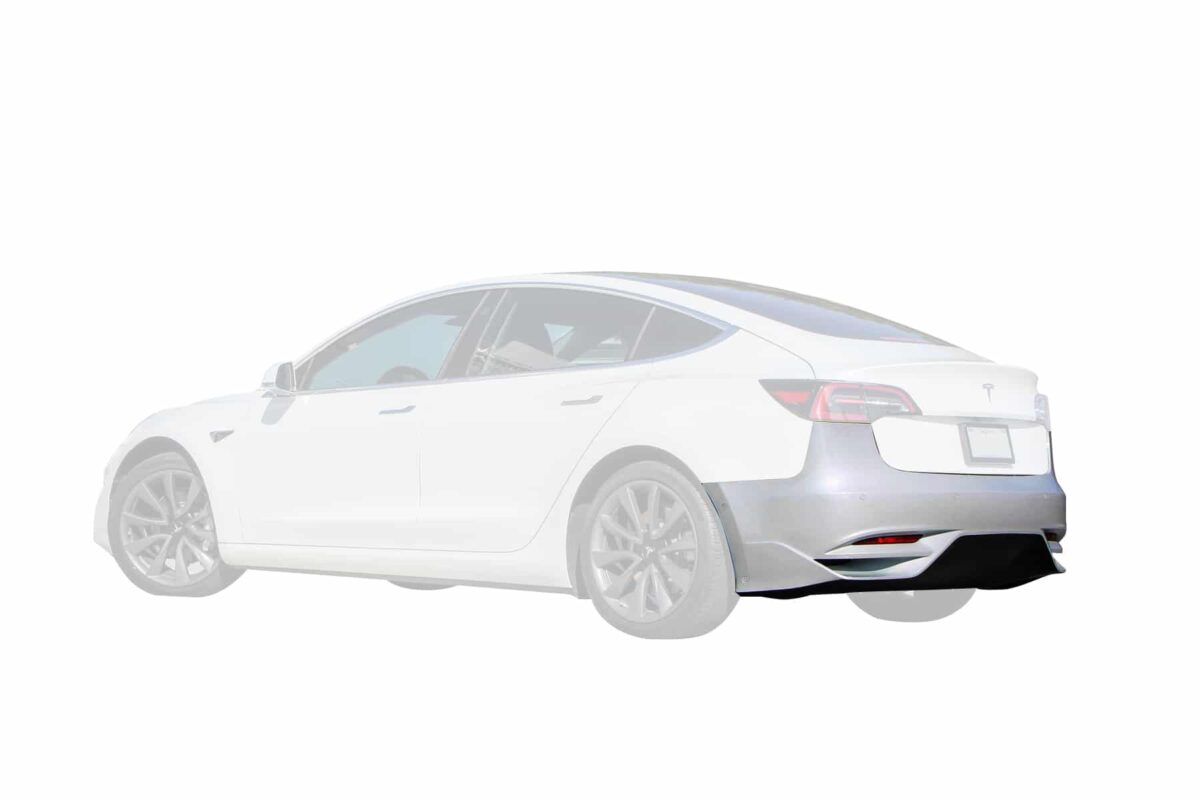 UNPLUGGED PERFORMANCE UP-M3-304-2.1 ASCENSION REAR BUMPER, AUTOCLAVED DRY CARBON, GLOSS CLEAR FOR TESLA MODEL 3