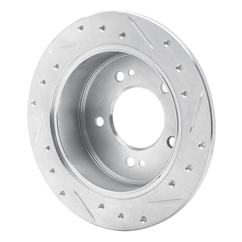 R1 Concepts R1 01-10 Hyundai XG350 Rear Left Drilled & Slotted Silver Brake Rotor