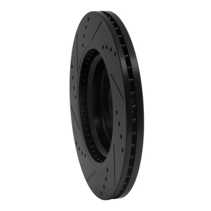 R1 Concepts R1 11-19 Nissan Juke Front Right Drilled & Slotted Black Brake Rotor