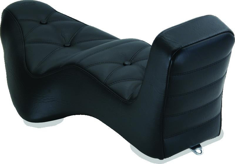 Mustang Motorcycle Mustang 08-21 HD Electra Glide,Rd Glide,Rd King,Str Glide Driver Backrest - Black w/ Red Stitching