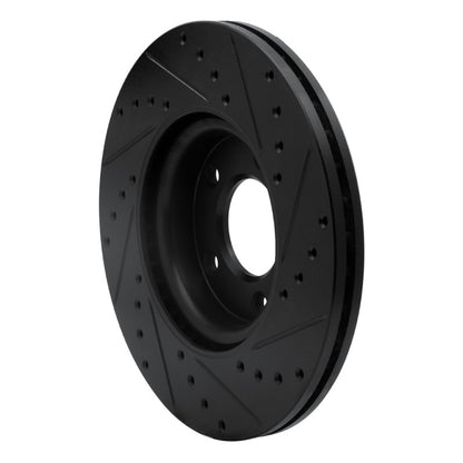 R1 Concepts R1 04-15 Mazda 3 Front Left Drilled & Slotted Black Brake Rotor