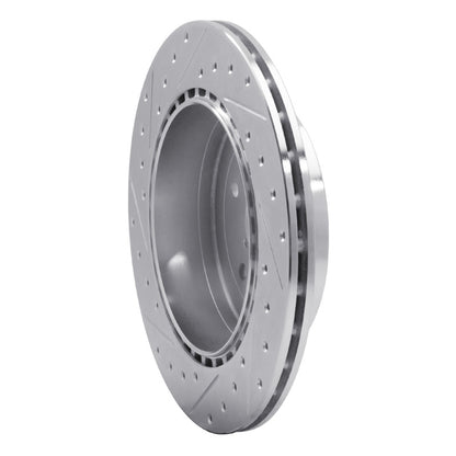 R1 Concepts R1 08-20 Subaru WRX STI Rear Right Drilled & Slotted Silver Brake Rotor