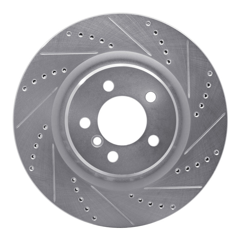 R1 Concepts R1 06-12 Land Rover Range Rover Front Right Drilled & Slotted Silver Brake Rotor