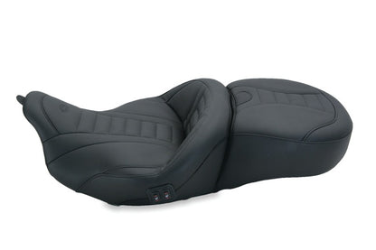 Mustang Motorcycle Mustang 08-21 Harley Electra Glide, Rd Glide, Rd King, Str Glide Heated 1PC Seat Deluxe-Black