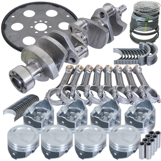 Eagle Chevy 350 1Pc 3.750in Crank 5.700in I-Beam Rod 4.060in Pistons 153 Tooth FP Balanced Assembly