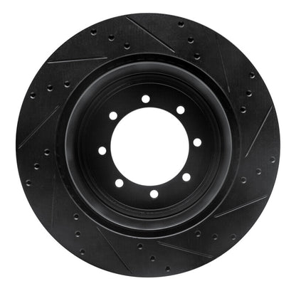 R1 Concepts R1 11-22 Ford F-350 Super Duty 2WD Rear Left Drilled & Slotted Black Brake Rotor