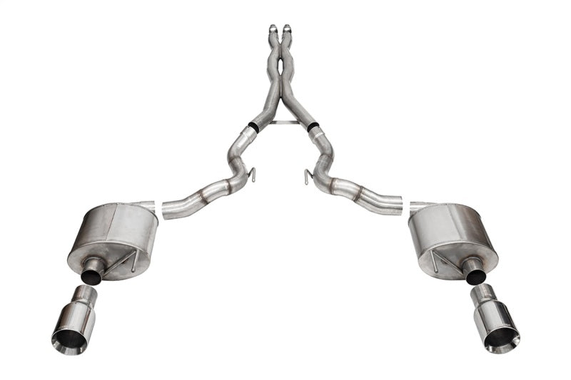 CORSA Performance Corsa 24-25 Ford Mustang GT Xtreme 3in Cat-Back Dual Rear Exhaust w/4.5in Straight-Cut Polish Tips