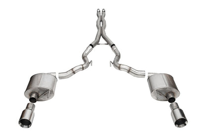 CORSA Performance Corsa 24-25 Ford Mustang GT Xtreme 3in Cat-Back Dual Rear Exhaust w/4.5in Straight-Cut Polish Tips
