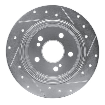 R1 Concepts R1 90-95 Mercedes-Benz 300SL Rear Left Drilled & Slotted Silver Brake Rotor