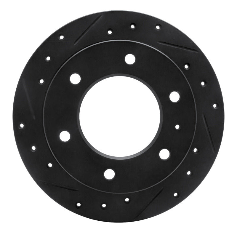 R1 Concepts R1 88-95 Isuzu AMIGO Rear Left Drilled & Slotted Black Brake Rotor