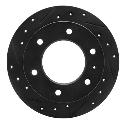 R1 Concepts R1 88-95 Isuzu AMIGO Rear Left Drilled & Slotted Black Brake Rotor