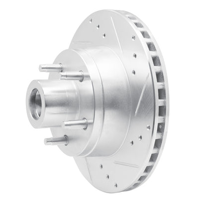 R1 Concepts R1 90-91 Ford Country Squire Front Right Drilled & Slotted Silver Brake Rotor