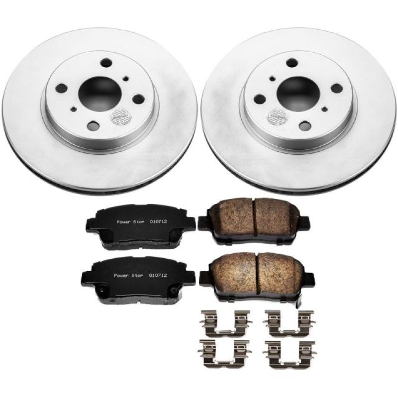 PowerStop Power Stop 01-05 Toyota Echo Front Z17 Evolution Geomet Coated Brake Kit