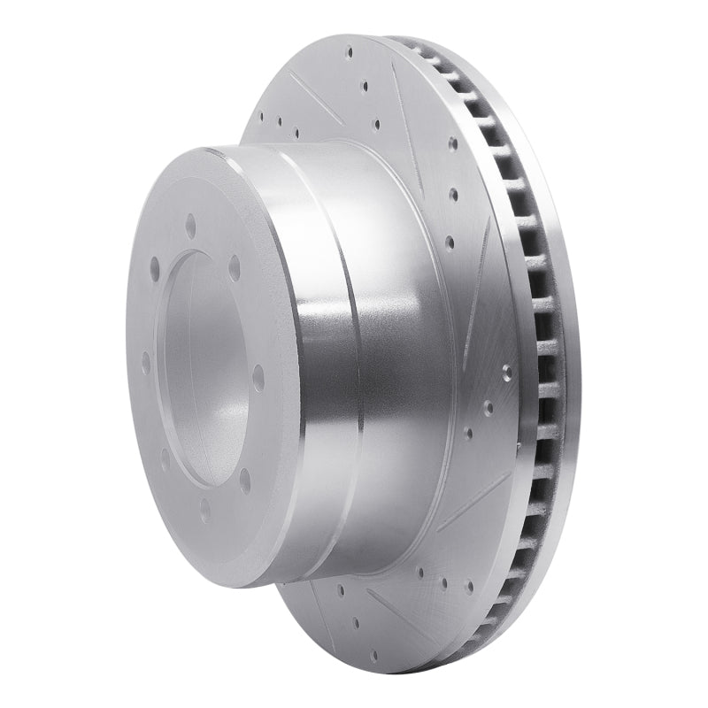 R1 Concepts R1 11-22 Ford F-350 Super Duty 4WD Rear Right Drilled & Slotted Silver Brake Rotor