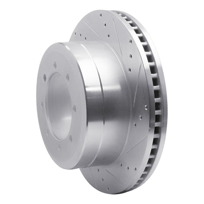 R1 Concepts R1 11-22 Ford F-350 Super Duty 4WD Rear Right Drilled & Slotted Silver Brake Rotor