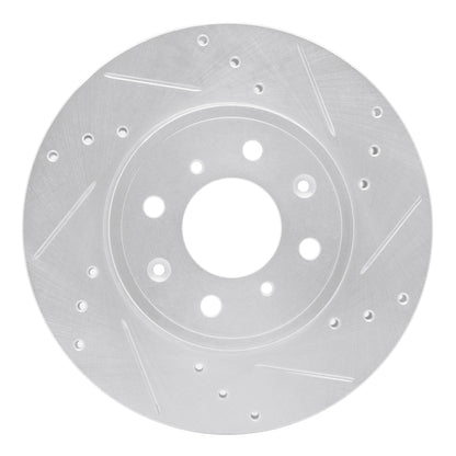R1 Concepts R1 15-20 Honda Fit (Mexico) Front Right Drilled & Slotted Silver Brake Rotor