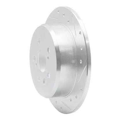 R1 Concepts R1 88-91 Toyota Camry Rear Right Drilled & Slotted Silver Brake Rotor