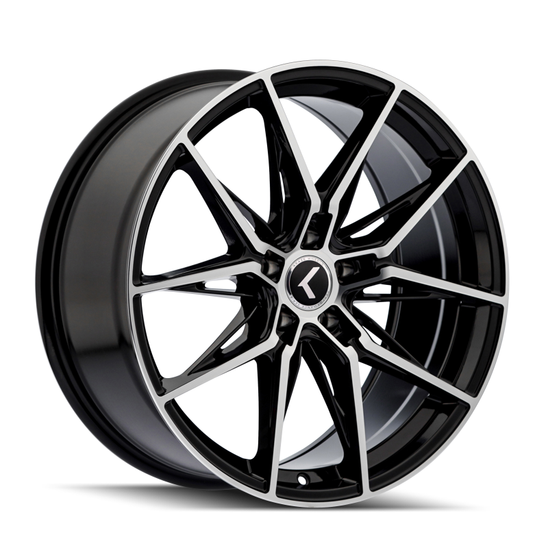 Kraze Wheels Kraze KR196 Evolve 18x8.5 / 5x120 BP / 30mm Offset / 72.56mm Hub Gloss Black Machined Wheel