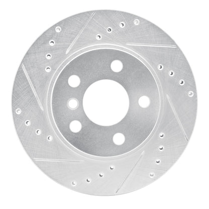 R1 Concepts R1 14-21 BMW i3 Front Left Drilled & Slotted Silver Brake Rotor
