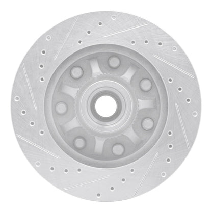 R1 Concepts R1 97-04 Ford F-150 RWD Front Right Drilled & Slotted Silver Brake Rotor