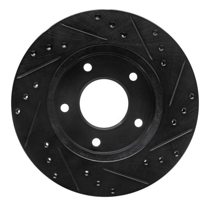 R1 Concepts R1 77-80 Buick Electra Rear Left Drilled & Slotted Black Brake Rotor