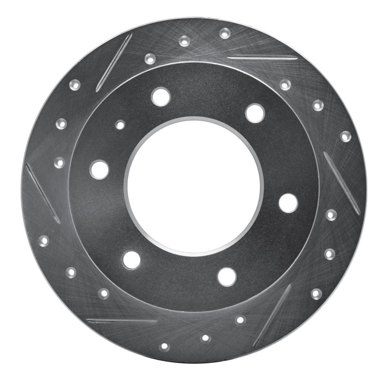 R1 Concepts R1 88-95 Isuzu AMIGO Rear Left Drilled & Slotted Silver Brake Rotor