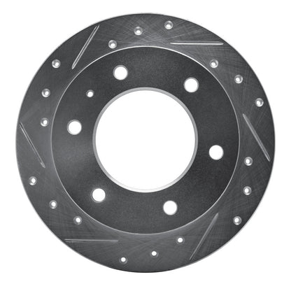 R1 Concepts R1 88-95 Isuzu AMIGO Rear Left Drilled & Slotted Silver Brake Rotor