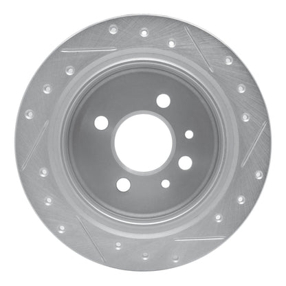 R1 Concepts R1 84-91 BMW 325IS Rear Left Drilled & Slotted Silver Brake Rotor