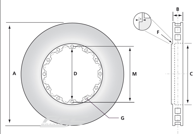 PFC 308.26.0044.451 V3 SLOTTED STREET ROTOR LOTUS ELISE FRONT