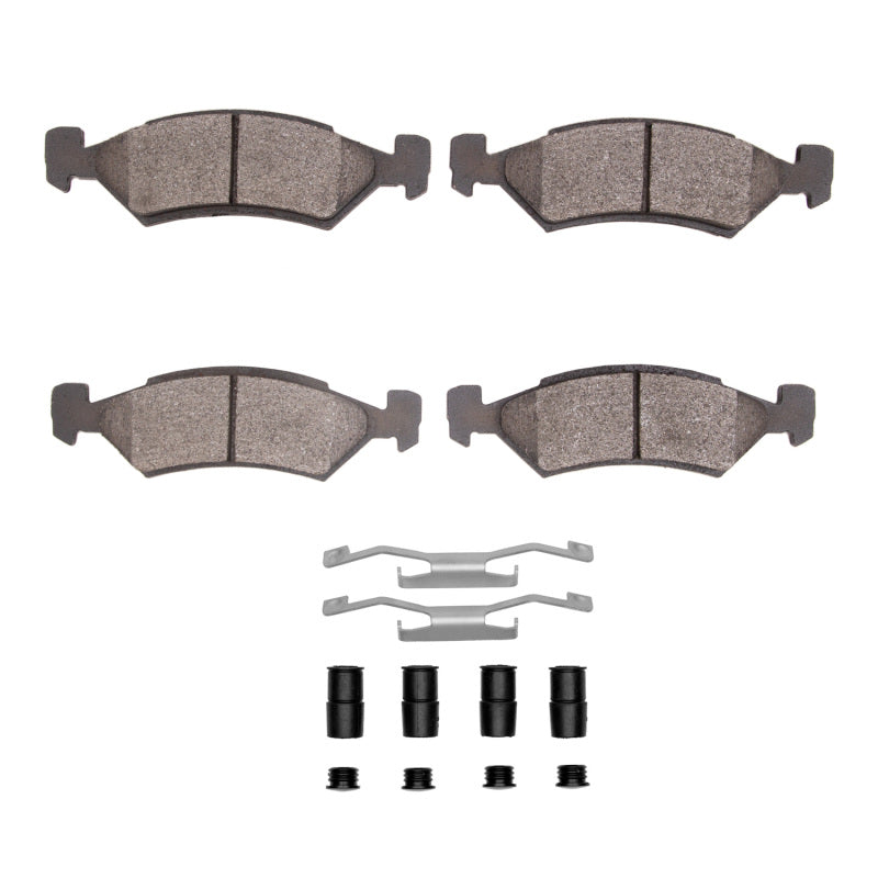 R1 Concepts R1 81-89 Chrysler LeBaron Front Semi Met Pads & Hardware Kit