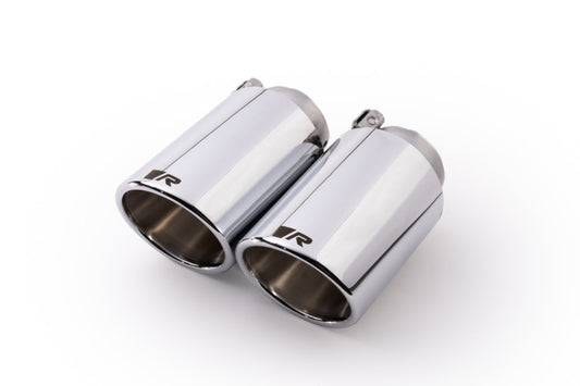 Remus Stainless Steel 102mm Angled Chrome w/Adj Clamp Tail Pipe Set (Pair)
