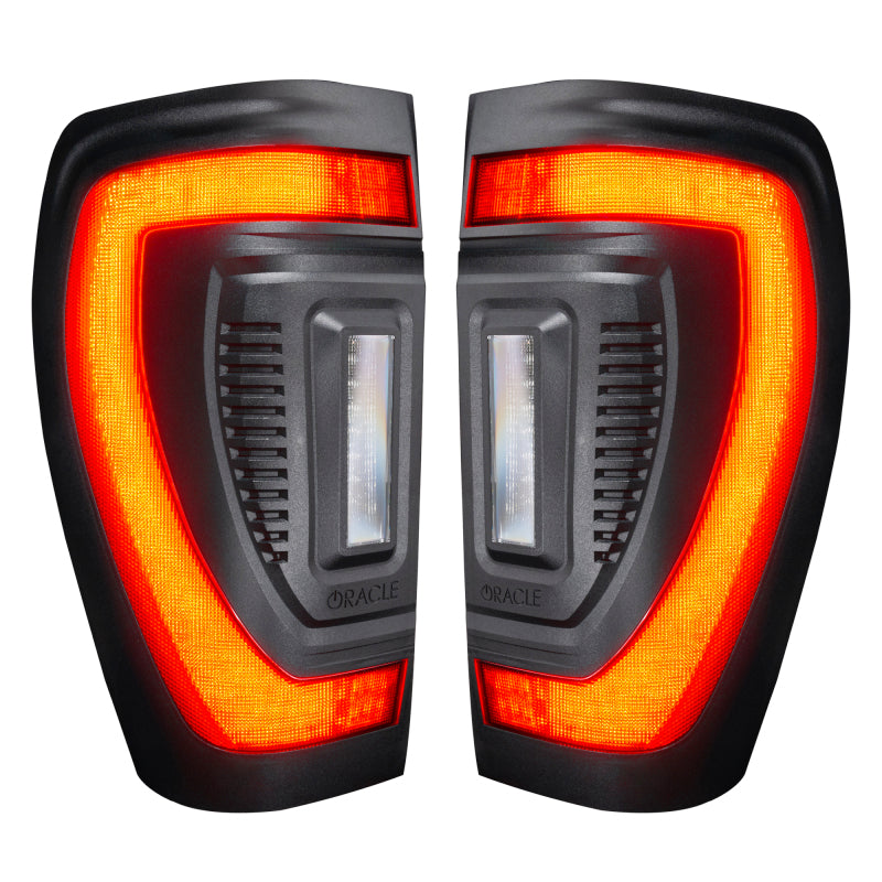 ORACLE Lighting Oracle 19-23 GMC Sierra Black Series Flush Style LED Tail Lights - Factory Halogen