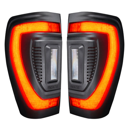 ORACLE Lighting Oracle 19-23 GMC Sierra Black Series Flush Style LED Tail Lights - Factory Halogen