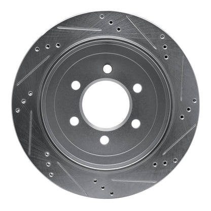 R1 Concepts R1 02-06 Ford Expedition Rear Left Drilled & Slotted Silver Brake Rotor