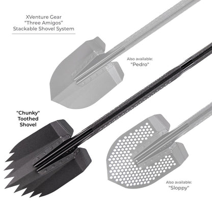 Go Rhino Xventure Gear Sharktooth Stackable Shovel - Textured Black