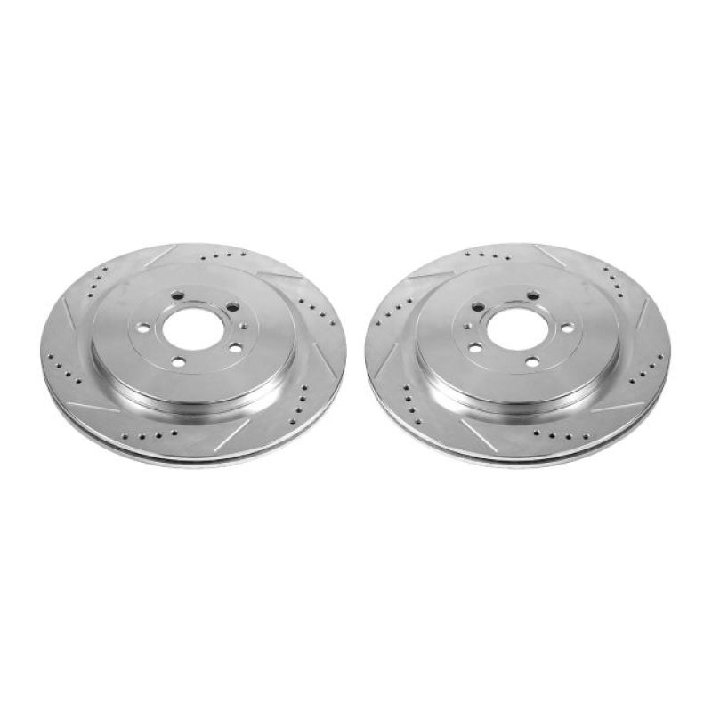 PowerStop Power Stop 13-14 Ford Mustang Rear Evolution Drilled & Slotted Rotors - Pair