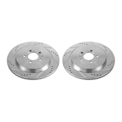 PowerStop Power Stop 13-14 Ford Mustang Rear Evolution Drilled & Slotted Rotors - Pair