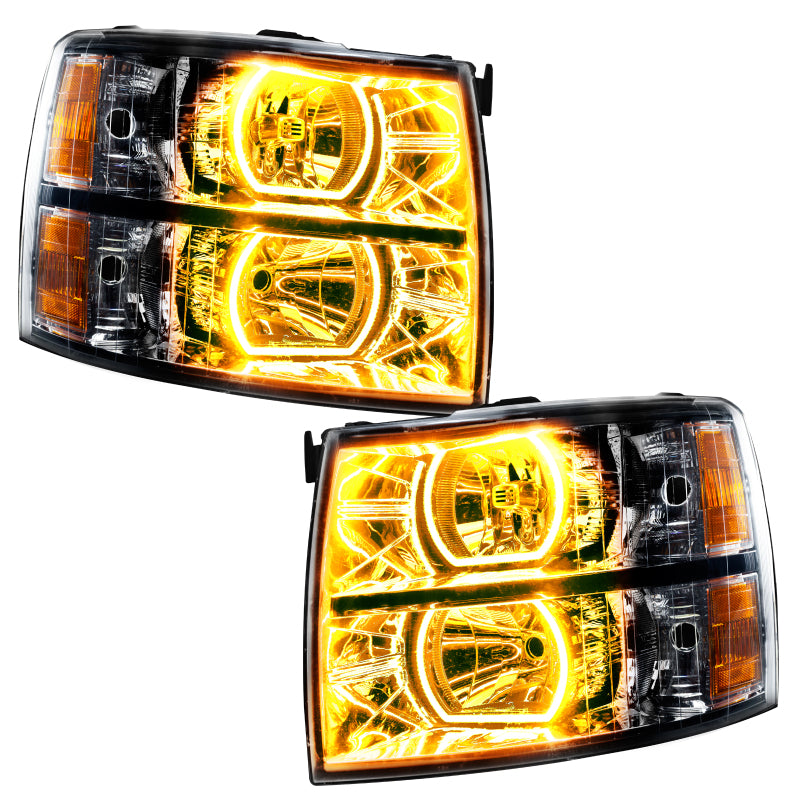 ORACLE Lighting Oracle 07-13 Chevy Silverado SMD HL - Blk - Square Style - ColorSHIFT w/ 2.0 Controller