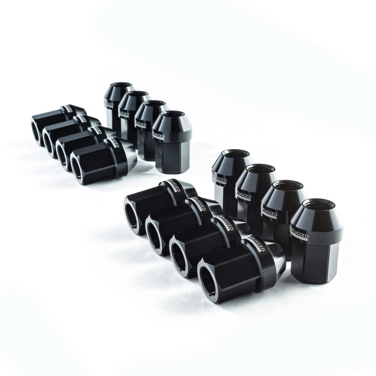 UNPLUGGED PERFORMANCE UP-MU-001-5.1 LUG NUT SET, TITANIUM 64 GRADE, BLACK TI DLC FINISH, SHORT LENGTH FOR TESLA MODEL 3