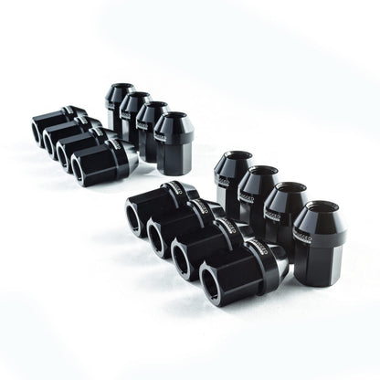 UNPLUGGED PERFORMANCE UP-MU-001-5.1 LUG NUT SET, TITANIUM 64 GRADE, BLACK TI DLC FINISH, SHORT LENGTH FOR TESLA MODEL 3