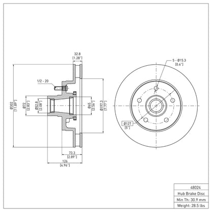 DFC 93-95 Chevrolet G20 Front Brake Rotor