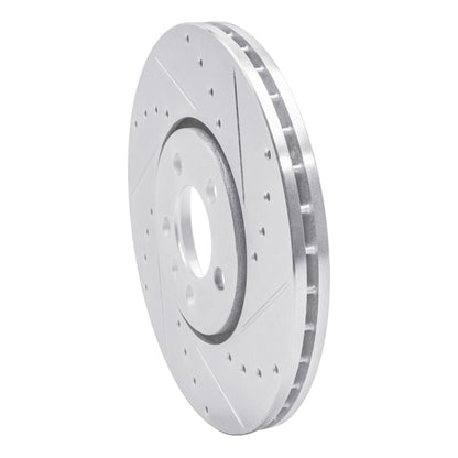 R1 Concepts R1 96-98 Volkswagen Passat (USA/Canada) Front Right Drilled & Slotted Silver Brake Rotor
