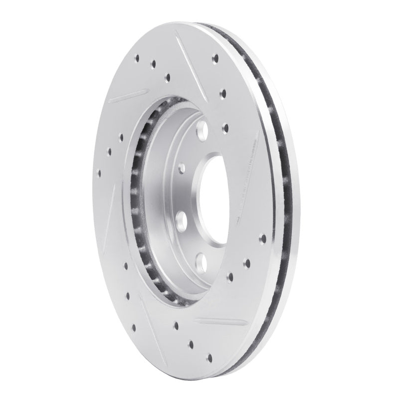 R1 Concepts R1 88-20 Chevrolet BEAT (Mexico) Front Left Drilled & Slotted Silver Brake Rotor