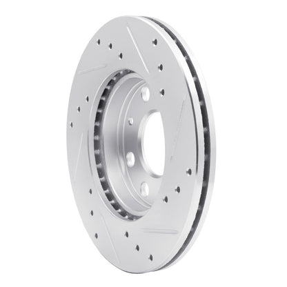 R1 Concepts R1 88-20 Chevrolet BEAT (Mexico) Front Left Drilled & Slotted Silver Brake Rotor