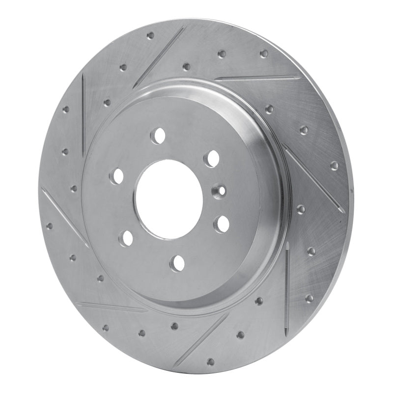 R1 Concepts R1 11-15 VPG MV-1 Rear Left Drilled & Slotted Silver Brake Rotor