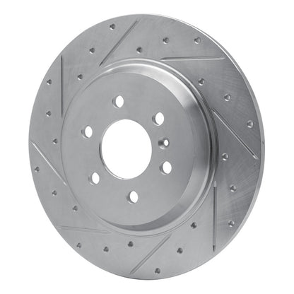 R1 Concepts R1 11-15 VPG MV-1 Rear Left Drilled & Slotted Silver Brake Rotor