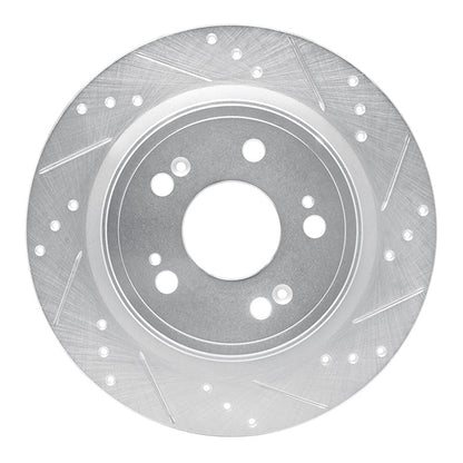 R1 Concepts R1 14-20 Acura RLX Rear Right Drilled & Slotted Silver Brake Rotor