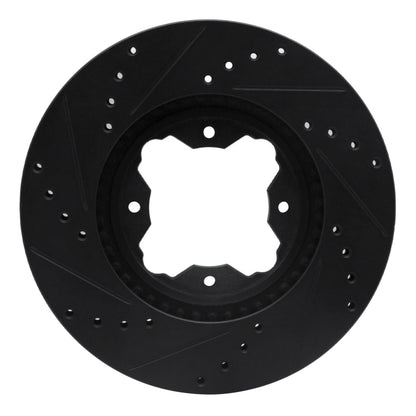 R1 Concepts R1 91-97 Acura CL Front Right Drilled & Slotted Black Brake Rotor
