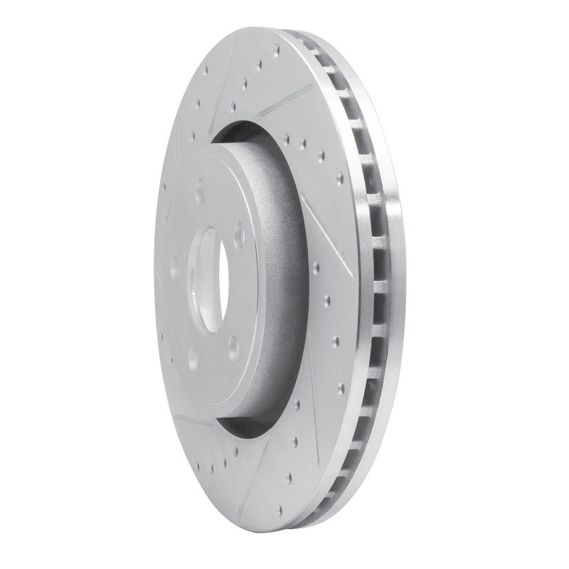 R1 Concepts R1 11-25 Dodge Durango Front Left Drilled & Slotted Silver Brake Rotor